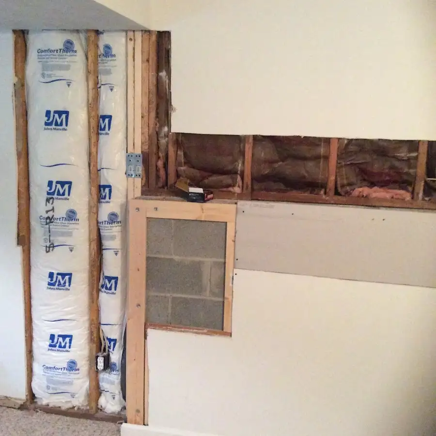 Wall insulation replacement during Structural Drying in Hollis